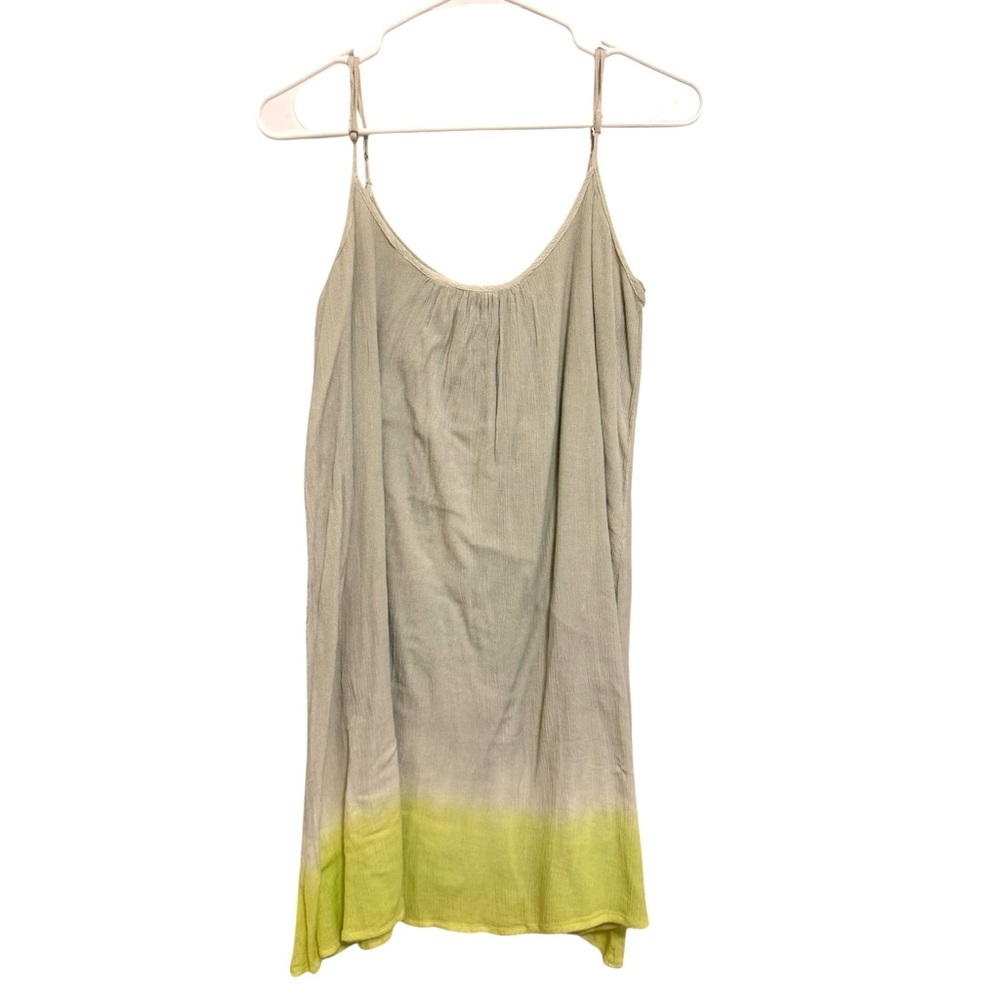 2/30 Olive + Oak Green Dip Dye Sleeveless Tank Dress | Size Medium